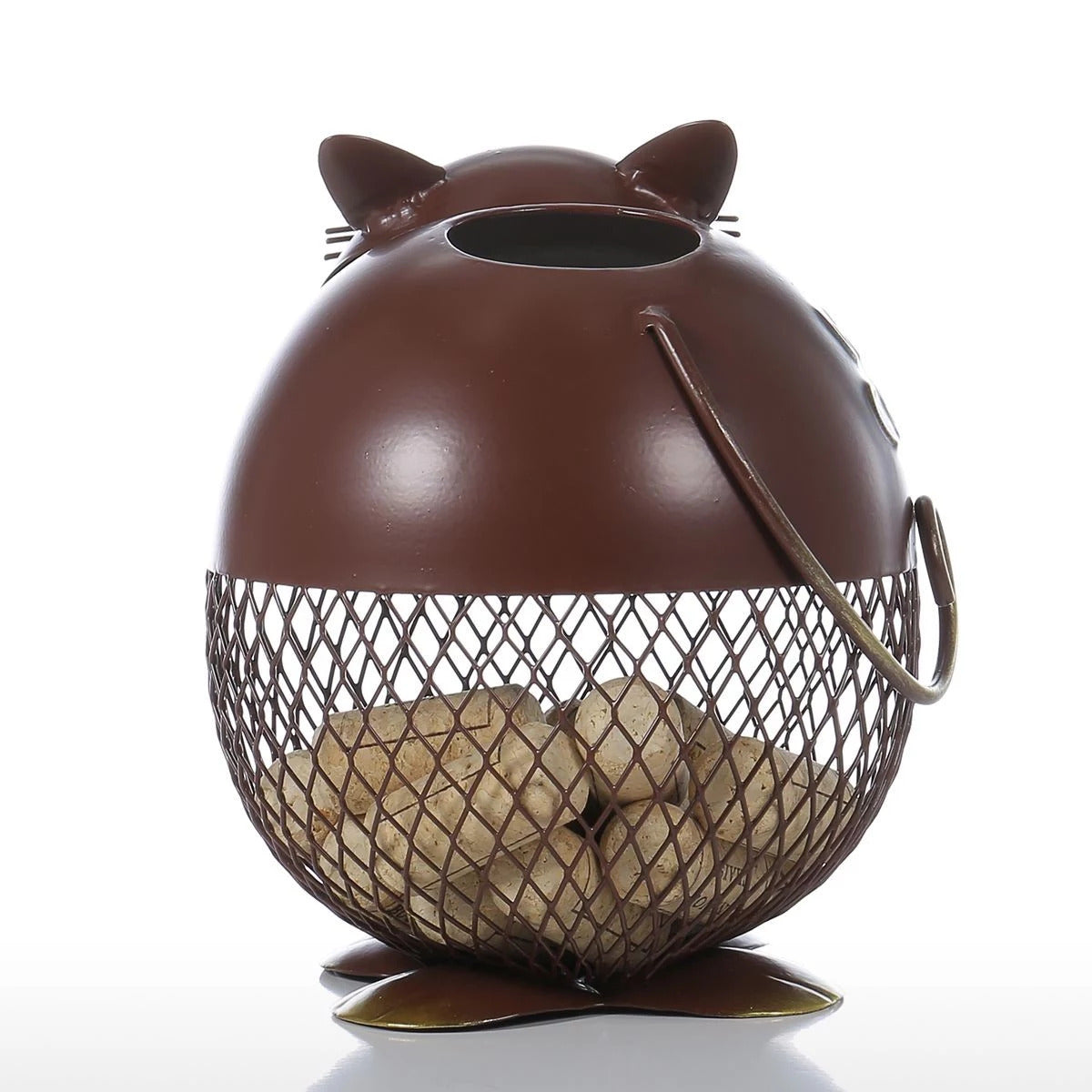 Decorative Jar with Cat for Kitchen Countertop Decor