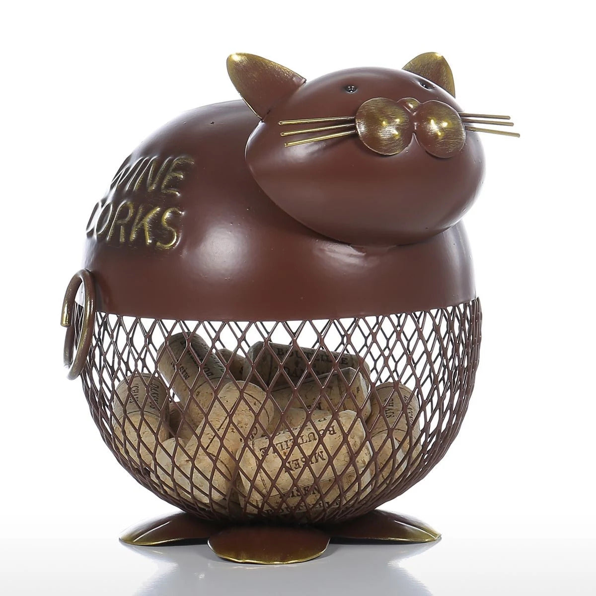 Decorative Jar with Funny Cat for Kitchen Countertop Decor