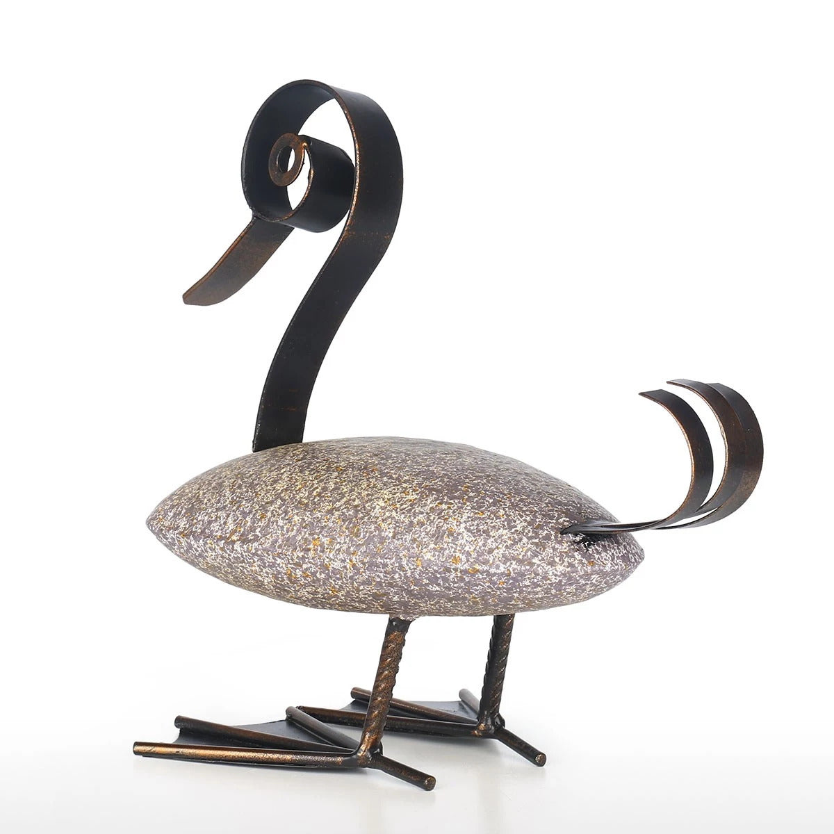Duck Statue and Sculpture with Iron and Metal Ornament