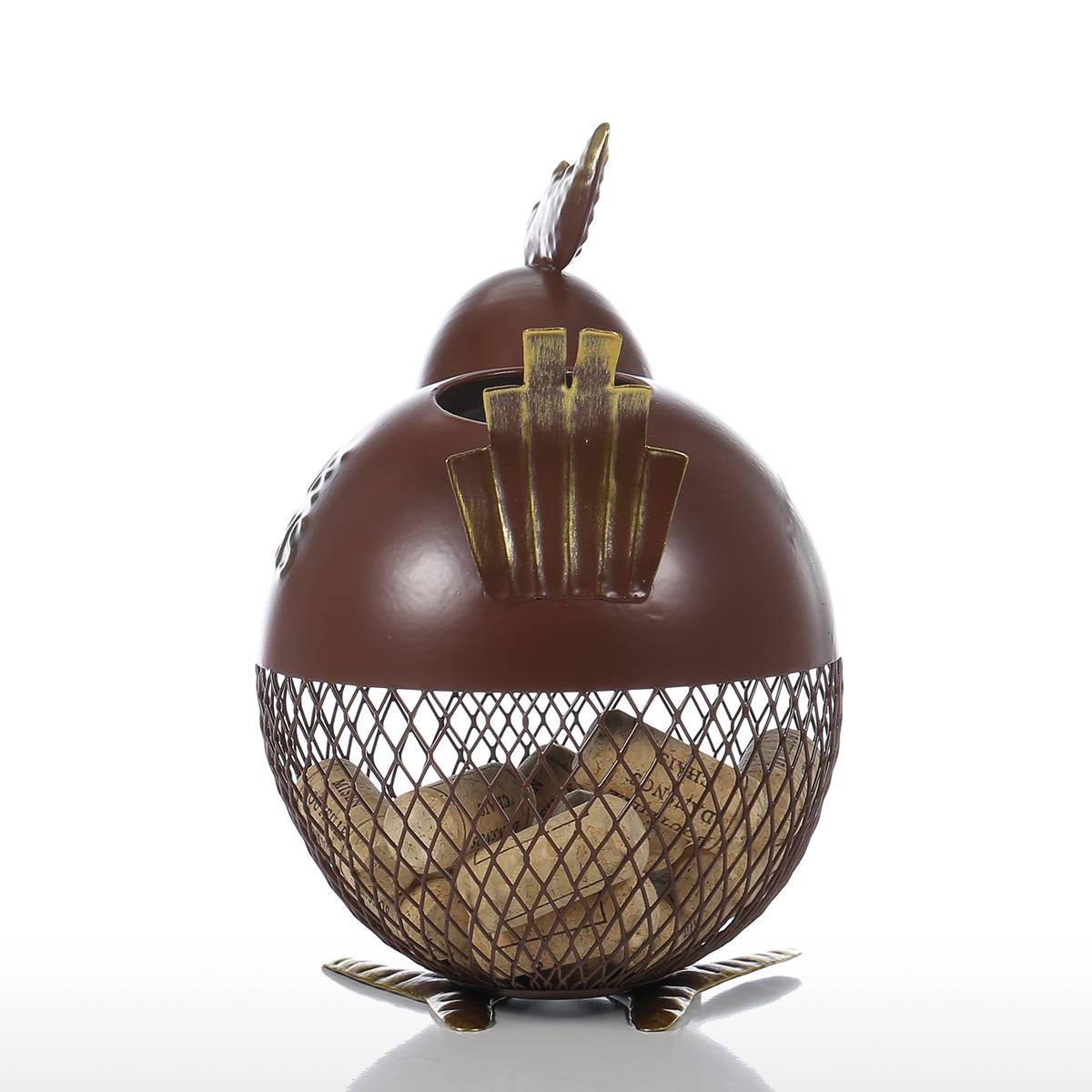 Farmhouse Kitchen Countertop Decorative Jar with Chicken Figurine