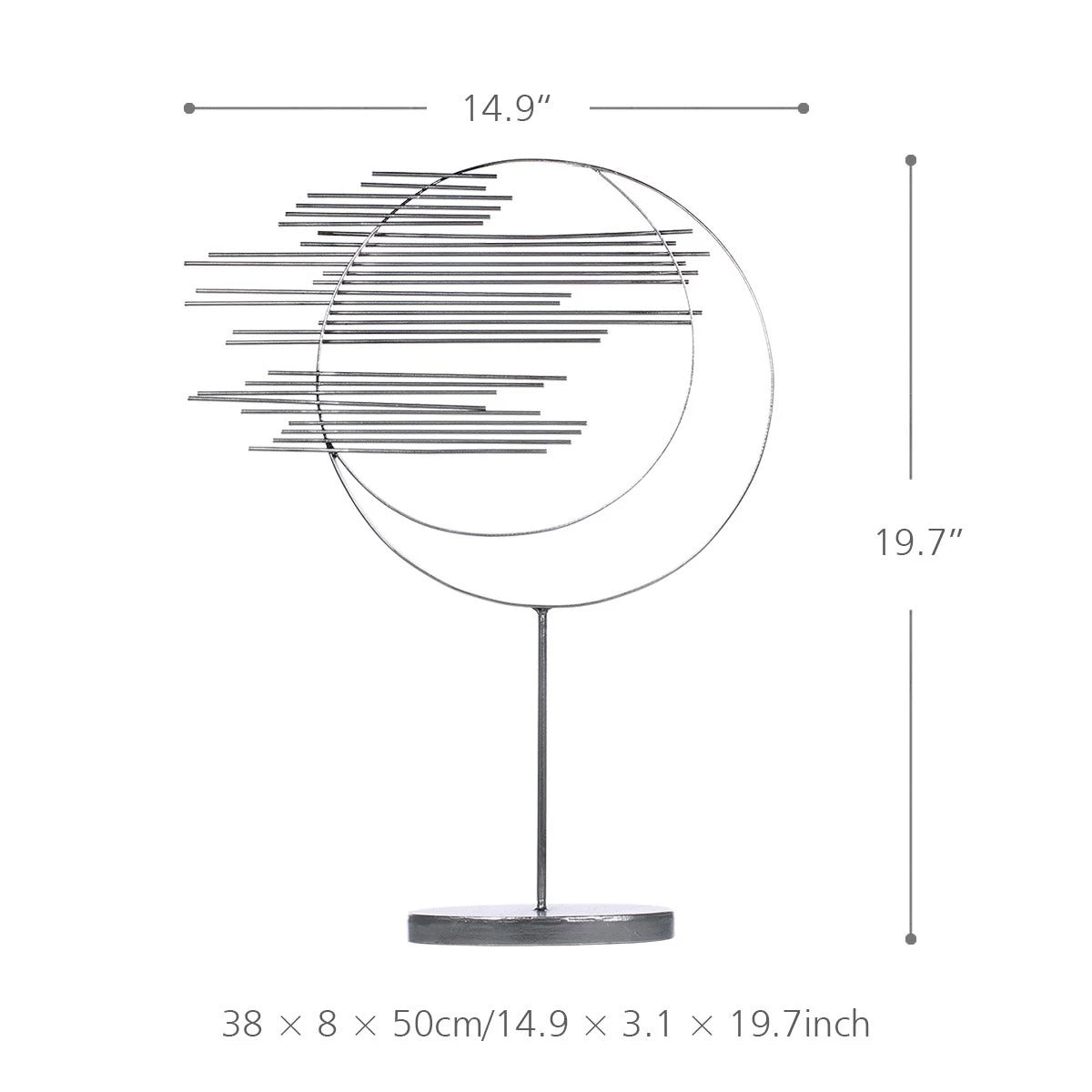 Figurative Metal Sculpture Console Decor