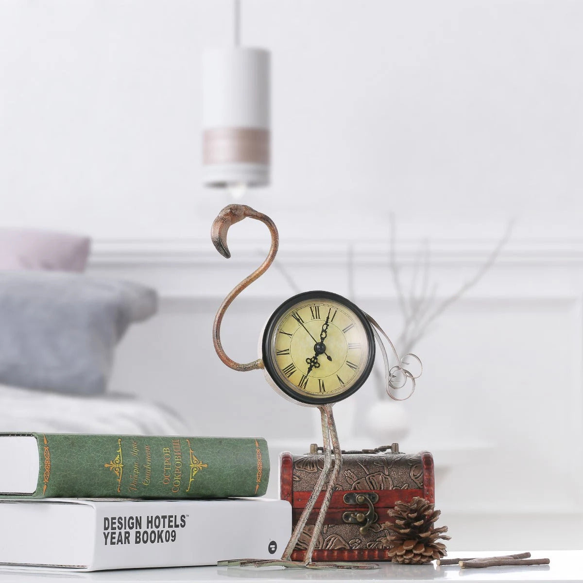 Small & Decorative Table Clock by Cat, Deer, Flamingo, Chicken, Pig