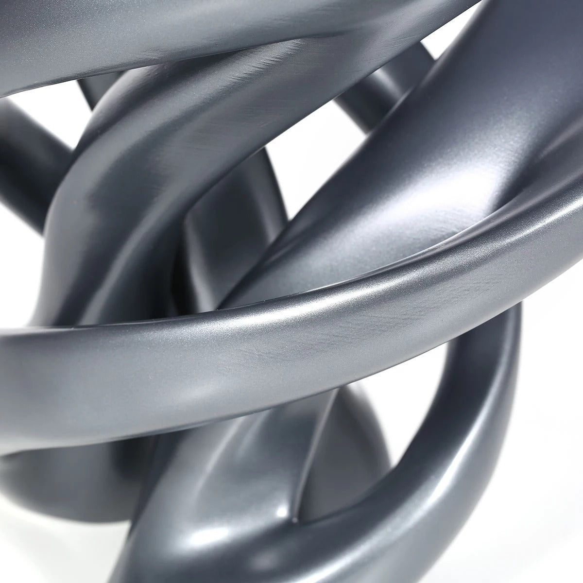 Geometric Sculpture by Resin For Grey Accent Decor