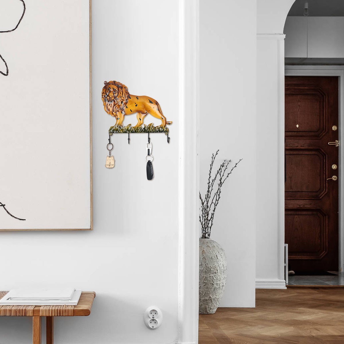 Get the power of a whole pride of lions with this lion wall hook