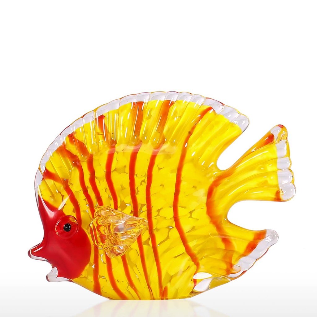 Glass Fish Sculpture Home Decor Ornament