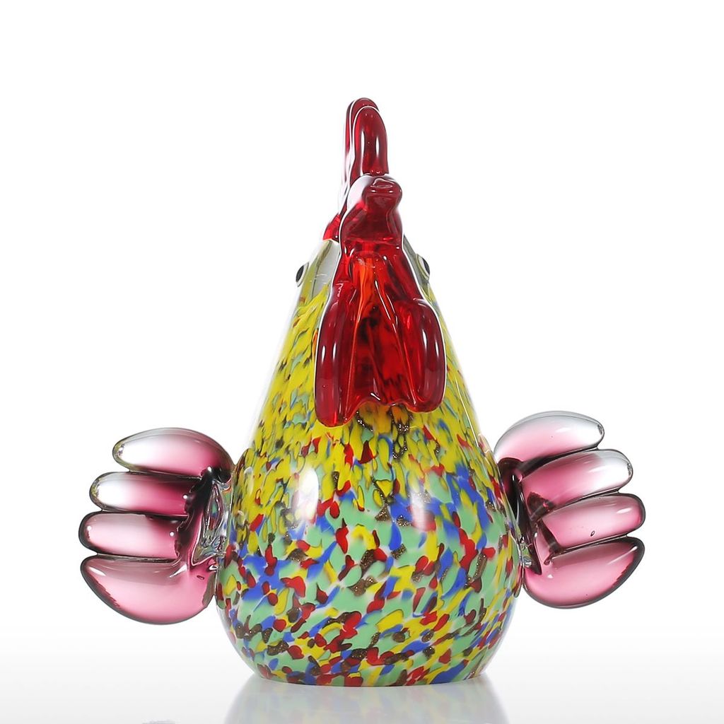 Glass Ornaments for Rooster Kitchen Decor