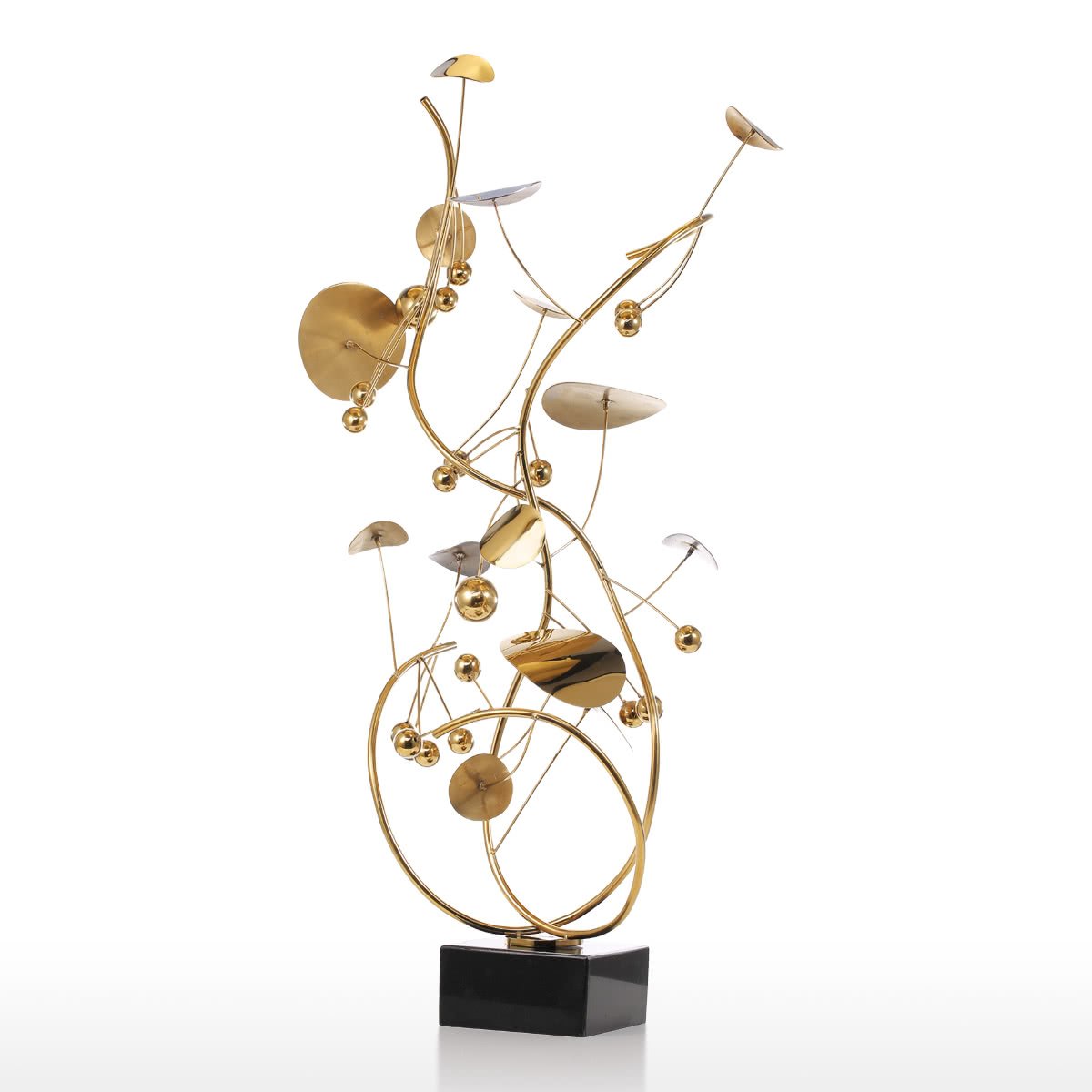 Metal Christmas Tree Sculpture by Small & Tabletop Gold Christmas Decor