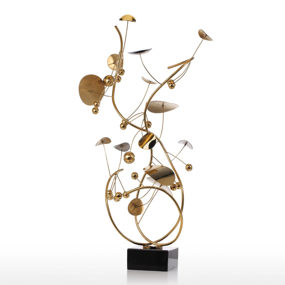 Metal Christmas Tree Sculpture by Small & Tabletop Gold Christmas Decor