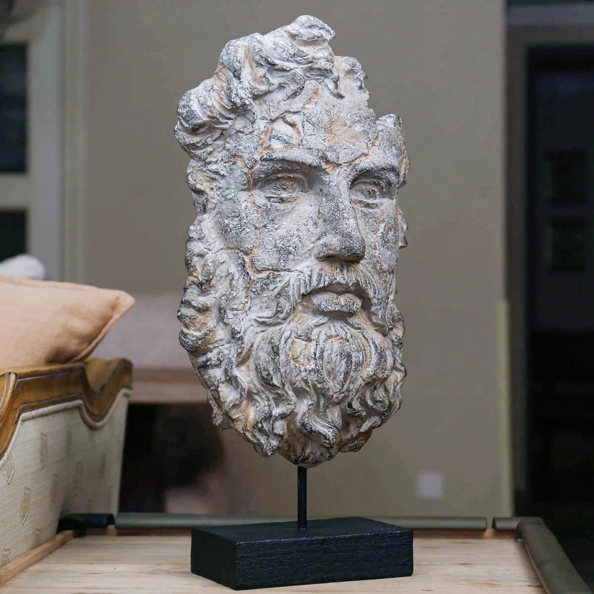 Greek and Bust Head-Face Statue