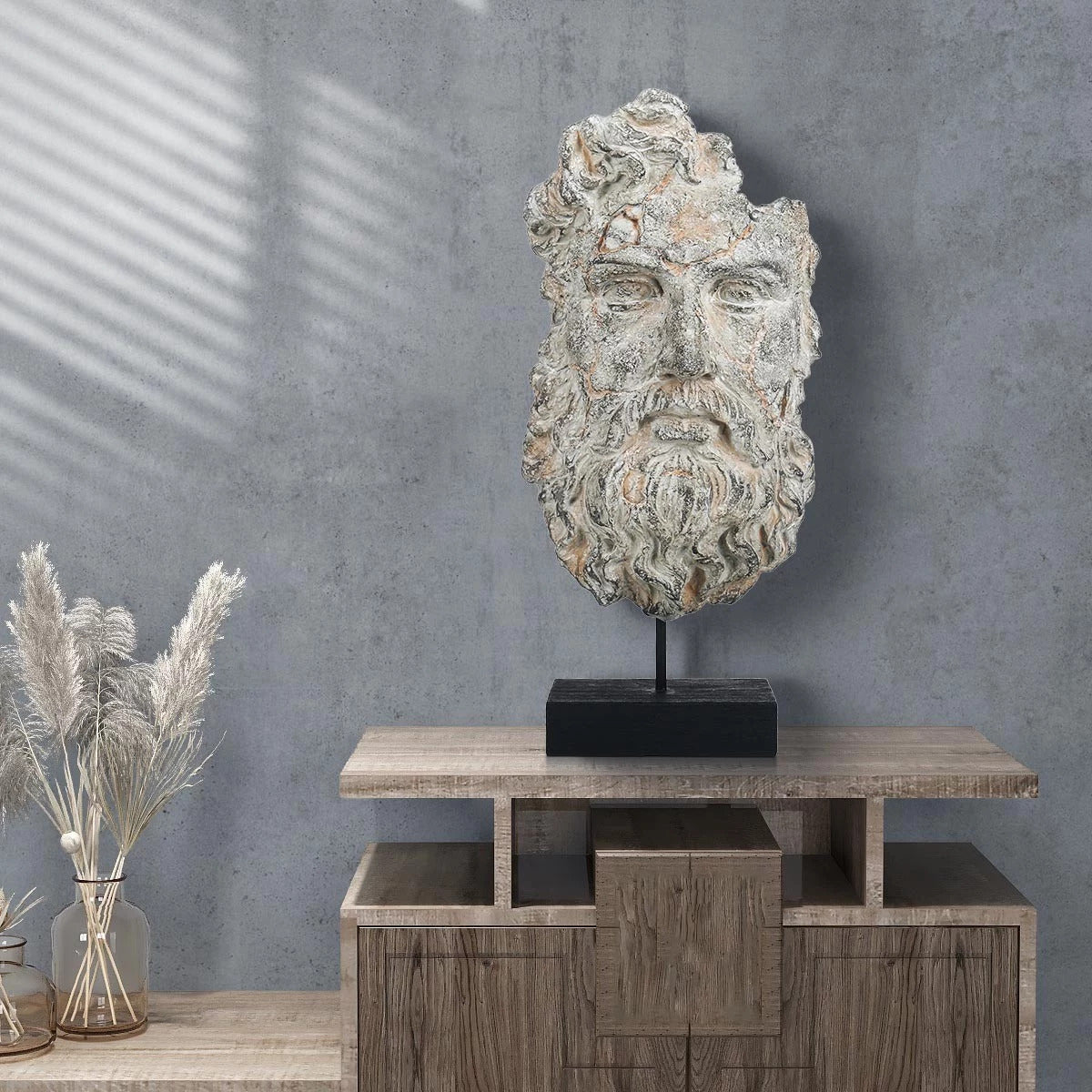 Greek and Bust Head-Face Statue