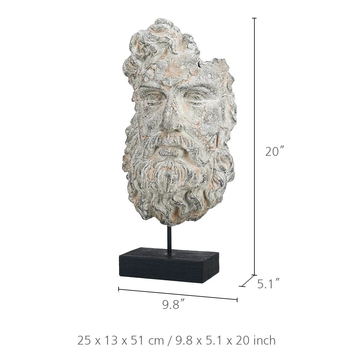 Greek and Bust Head-Face Statue
