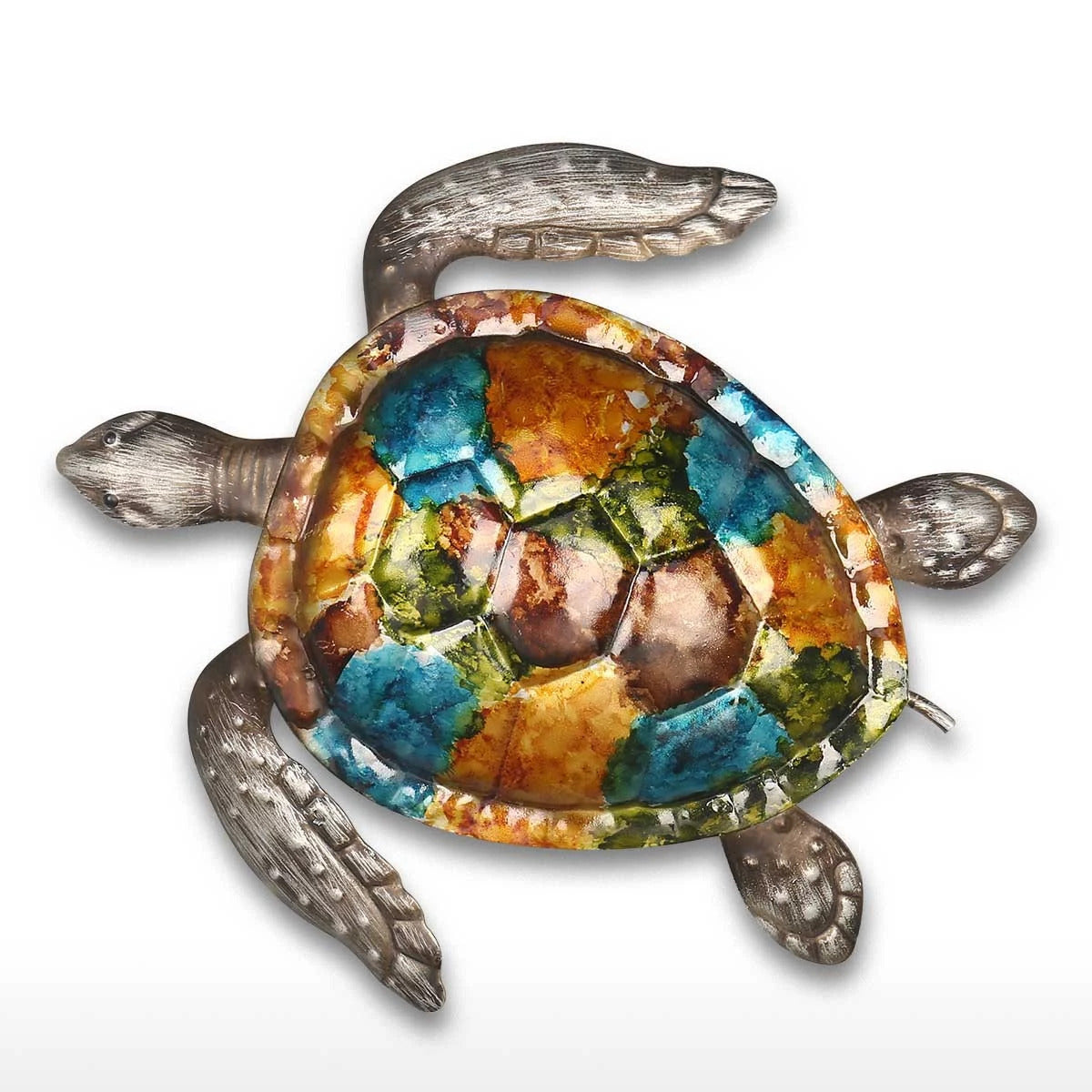 Cute and Baby Sea Turtle Wall Art Decor by Metal Ocean Figurines