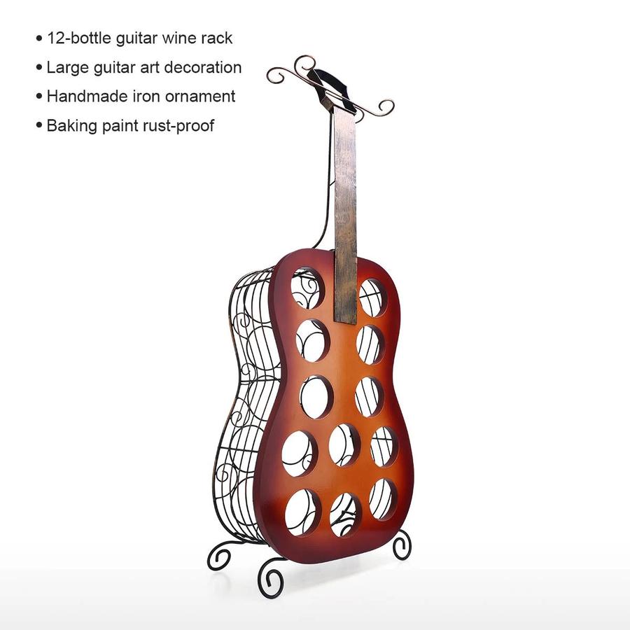 Guitar Wine Rack 12 Bottle Wine Rack Storage Decor Ornaments