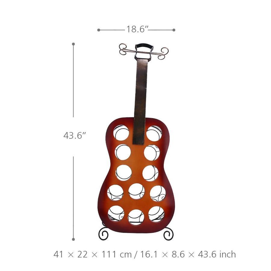 Guitar Wine Rack 12 Bottle Wine Rack Storage Decor Ornaments