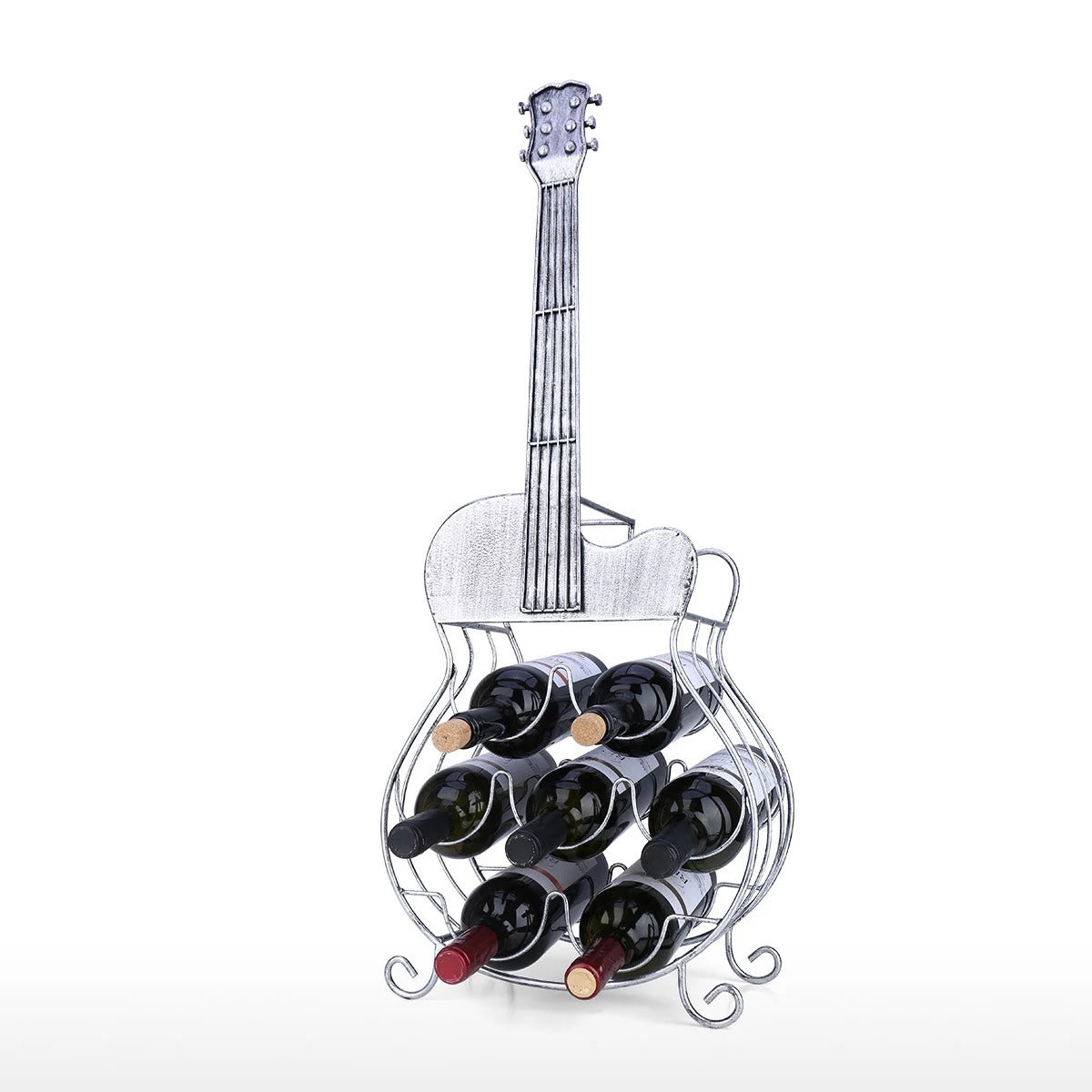 Guitar Wine Rack to 7 Bottle Wine Decorative Holder or Gifts For Wine Lovers and Music Lovers