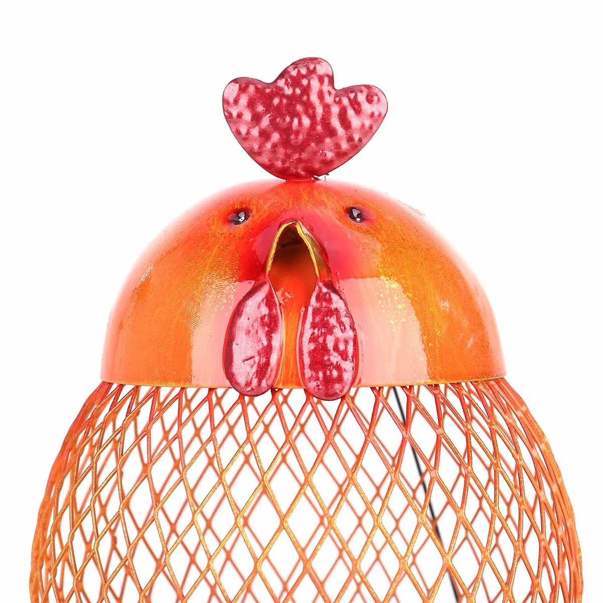 Hanging Bird Feeder with Chicken Figurines