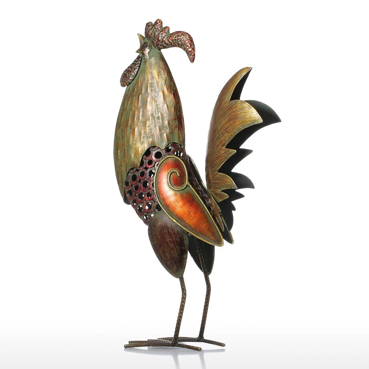 Metal Rooster Statues For Kitchen Decor & Gifts inspired by Christmas