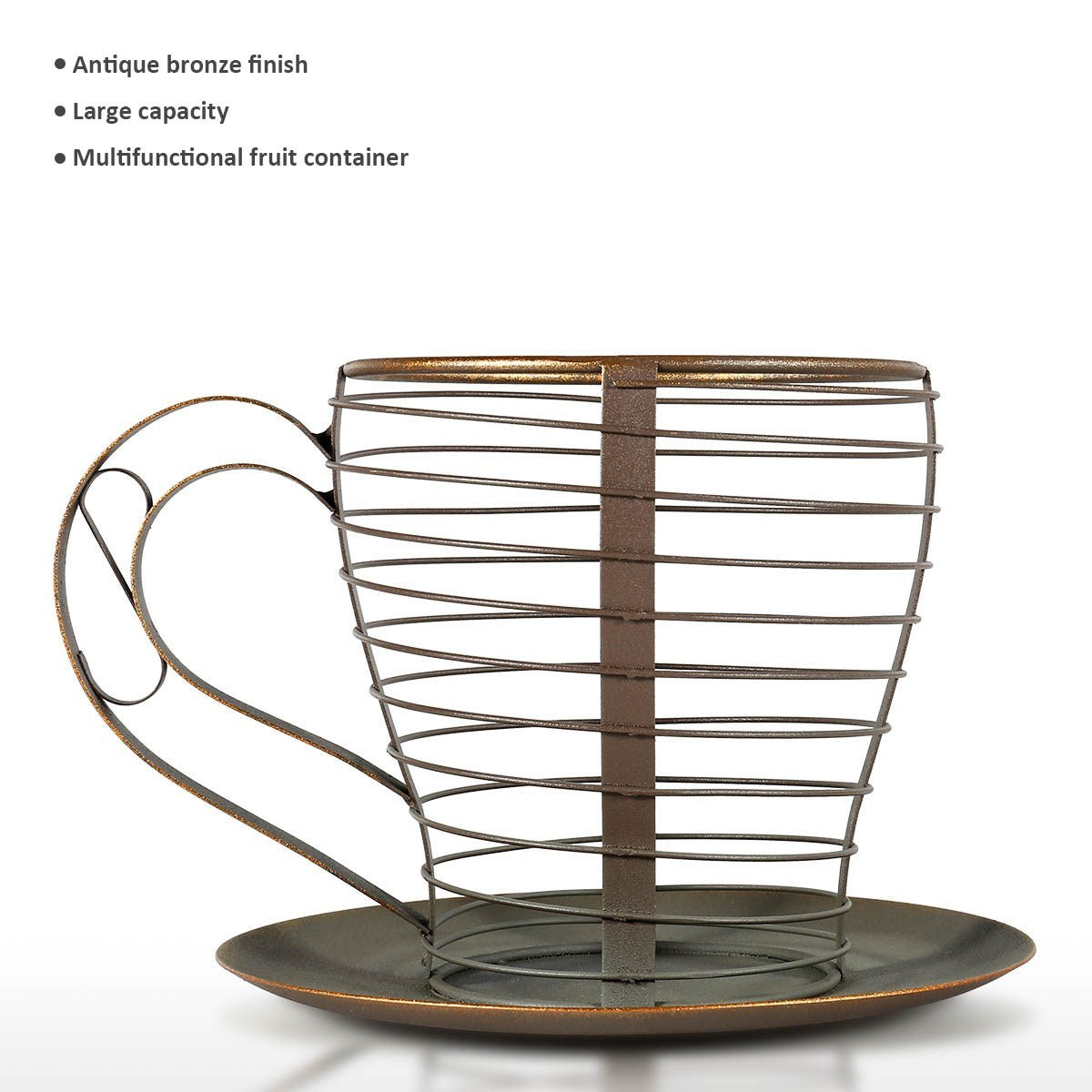 Kitchen Fruit Basket and Fruit Holder with Metal Baskets for Fruit Basket and Kitchen Decor