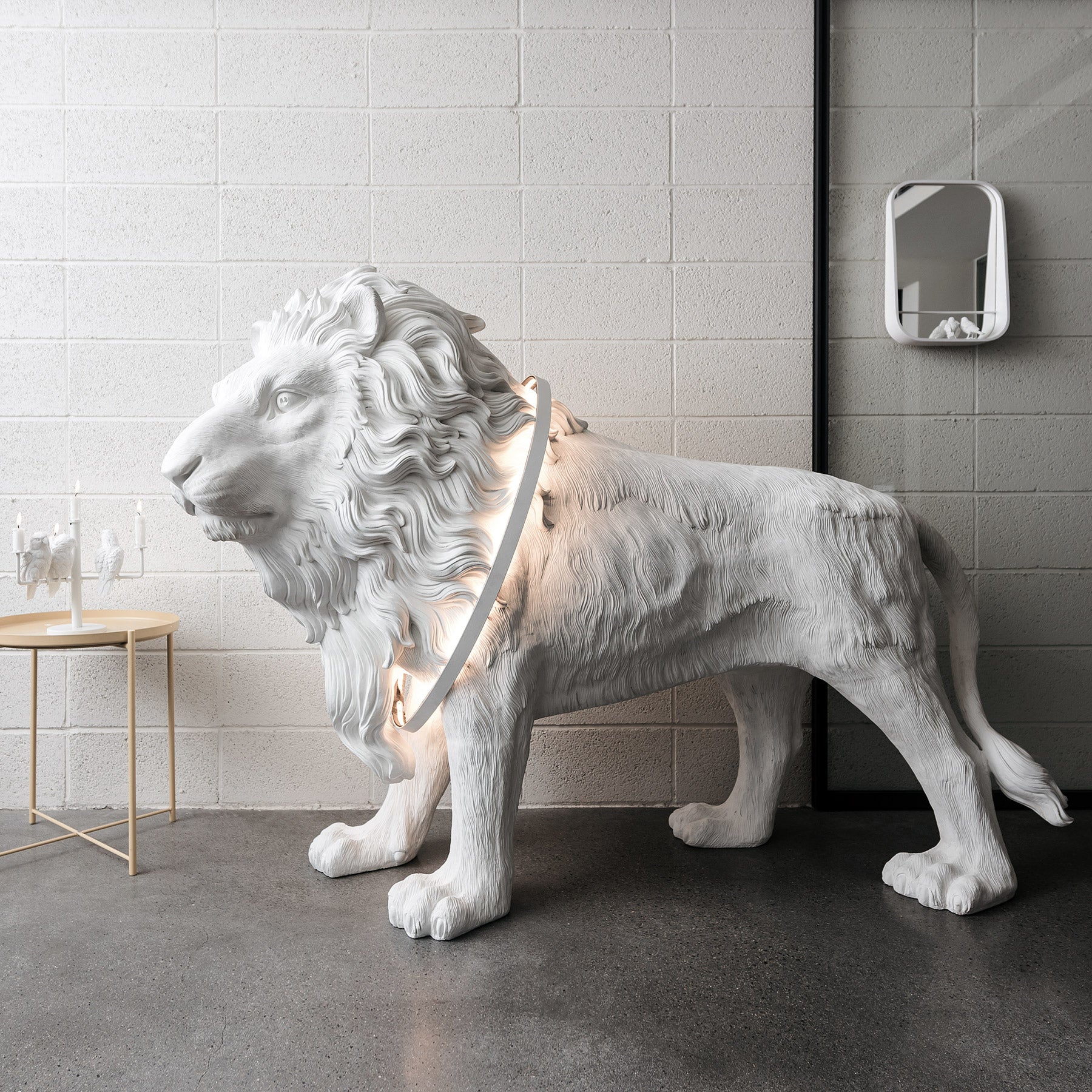 Lion Lamp with Home Decor Statue