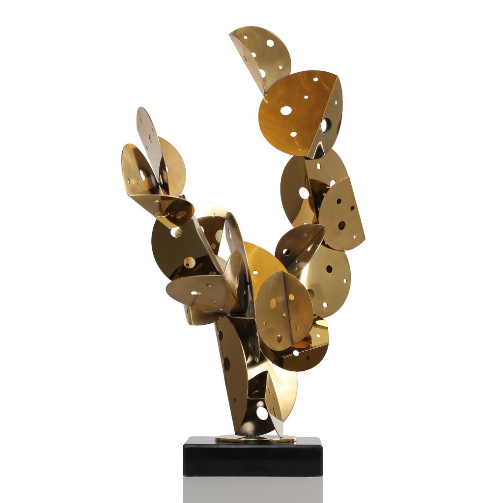 Metal Cactus Sculpture by Stainless Steel