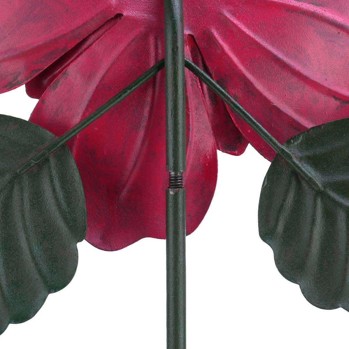 Metal Flower Stakes and Garden Stakes on the Pink Flower with Goldfinch Bird for Garden Ornaments