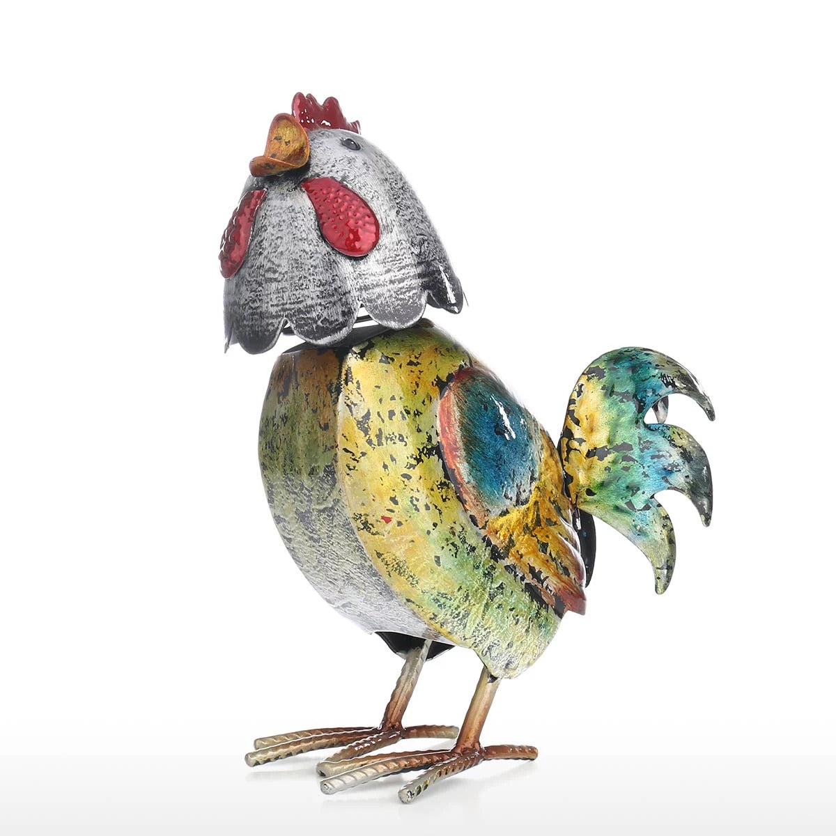 Metal Rooster Statue to Farmhouse and Rustic Kitchen Decor Accessories