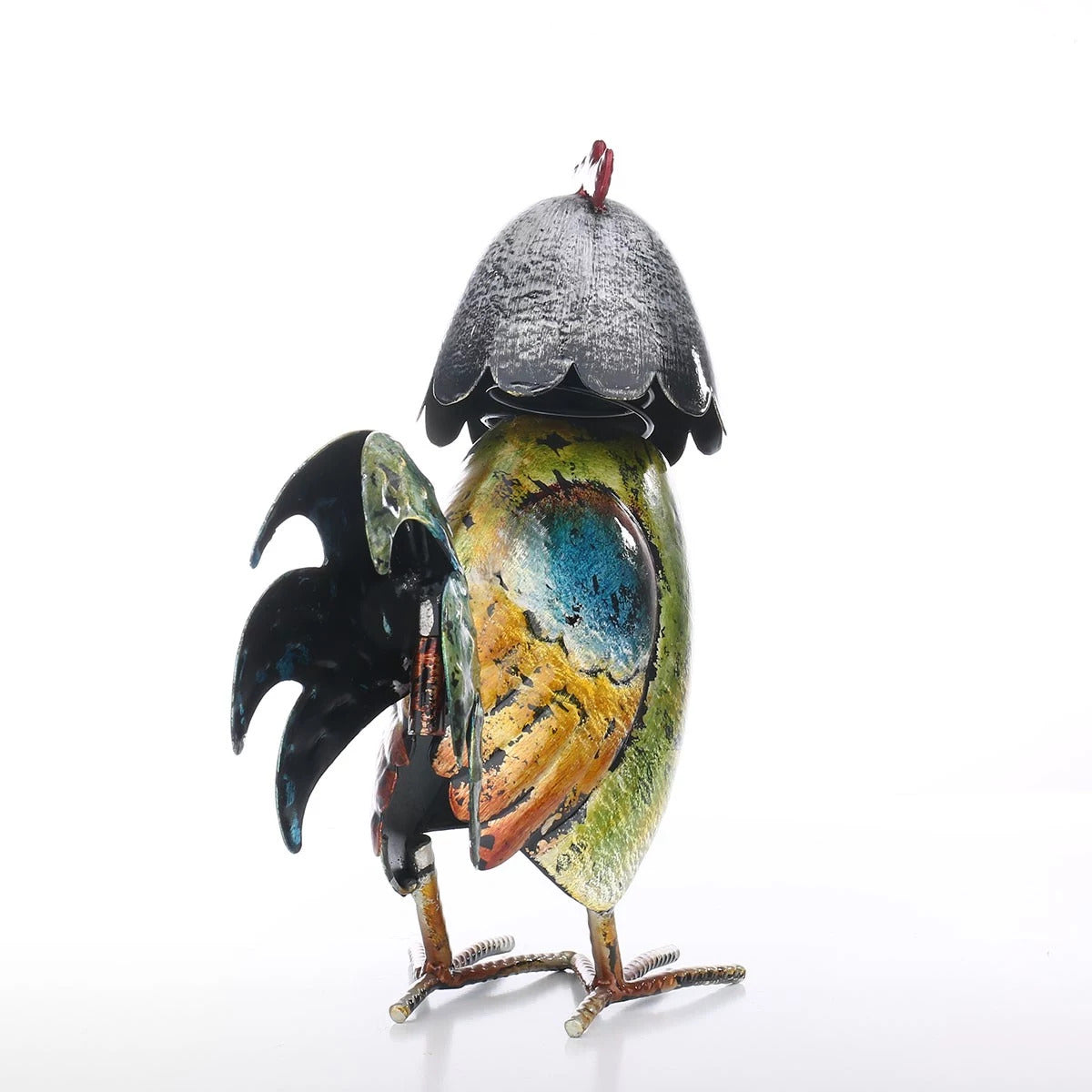 Metal Rooster Statue to Farmhouse and Rustic Kitchen Decor Accessories