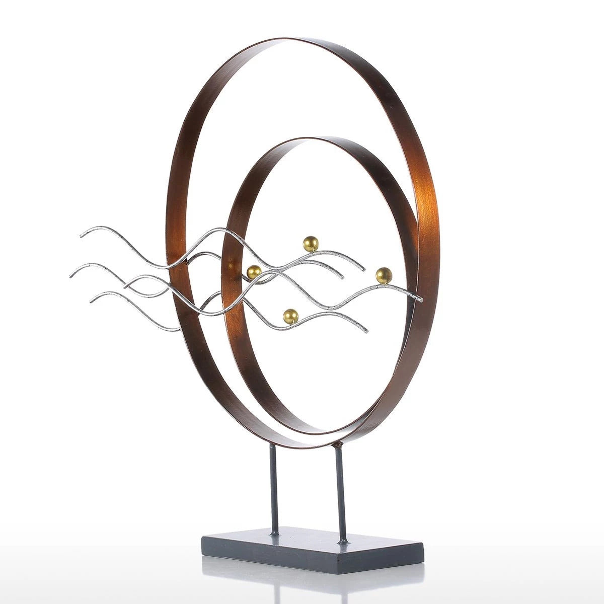 Metal Sculpture Bookcase Decor