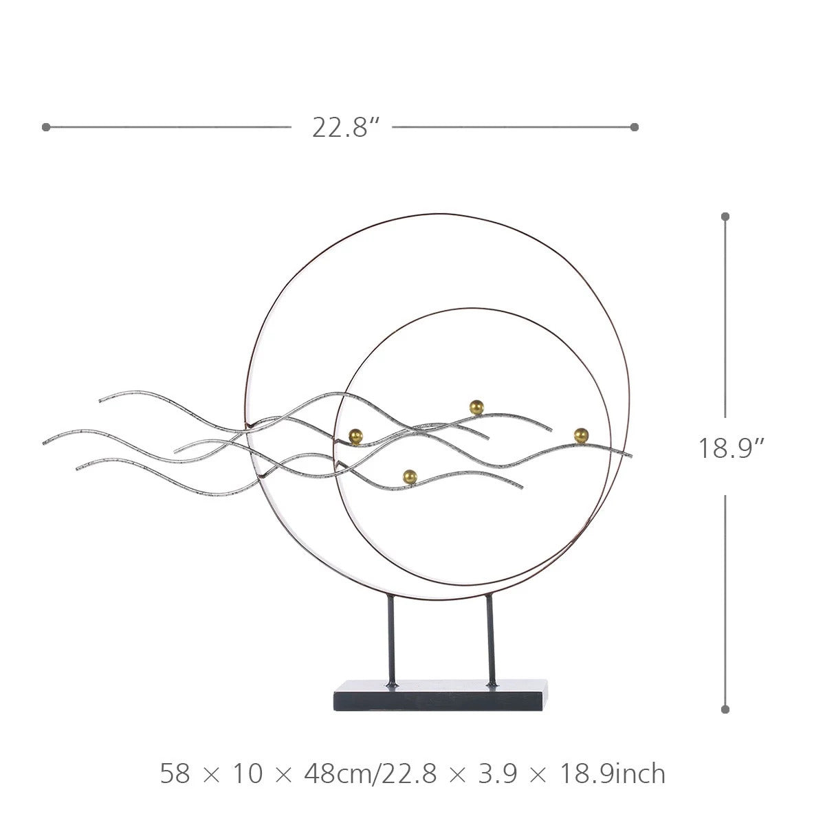 Metal Sculpture Console and Dresser Table Decor
