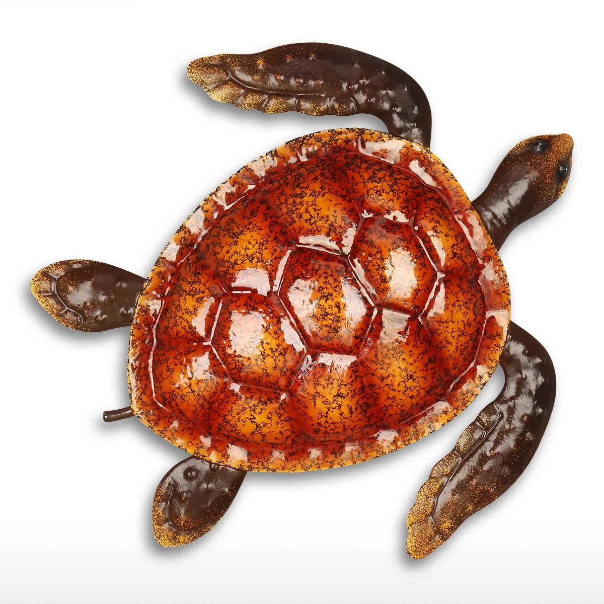 Cute and Baby Sea Turtle Wall Art Decor by Metal Ocean Figurines