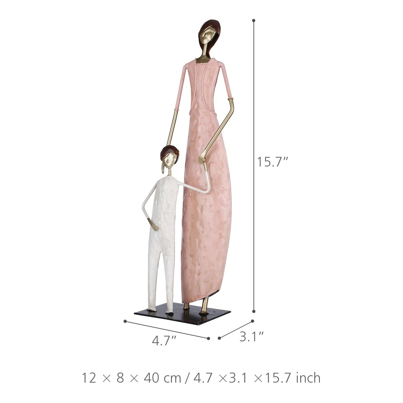 Mother and Son Figurines