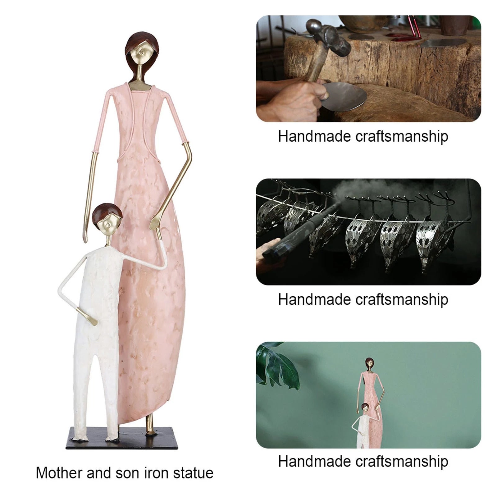 Mother and Son Figurines