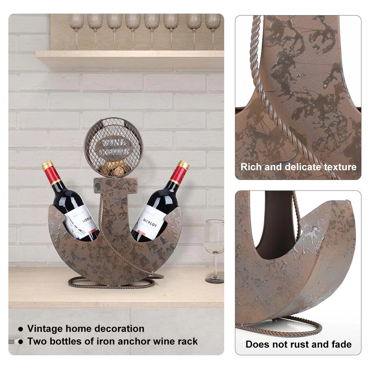 Nautical Wine Bottle Holder to Anchor Decor