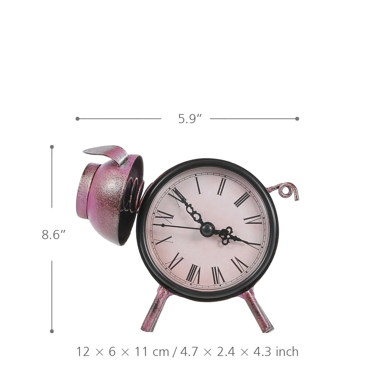 Small & Decorative Table Clock by Cat, Deer, Flamingo, Chicken, Pig