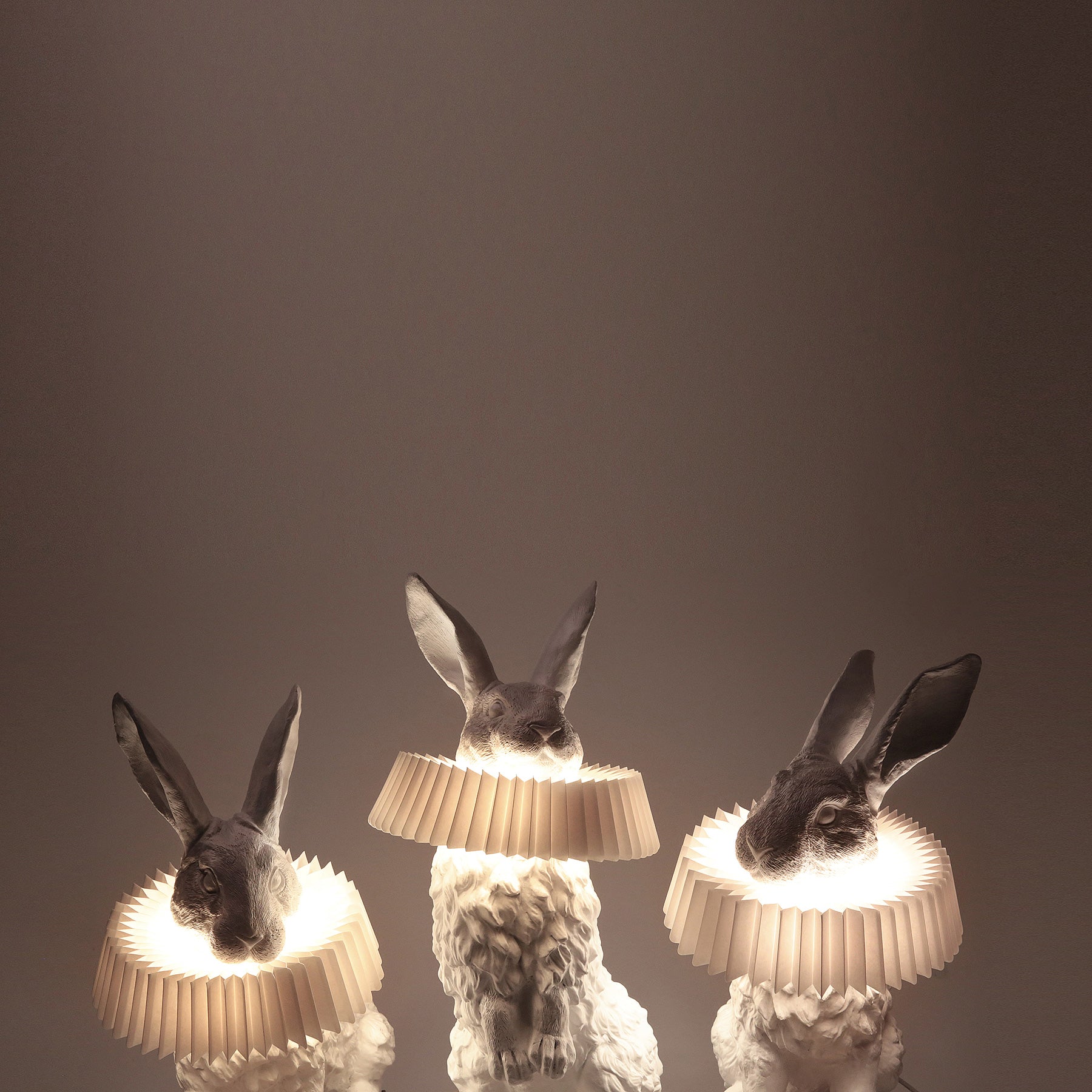 Rabbit Lamp by White Sculpture Decor to Table and Bedside Lamp in the Peace and Naturality