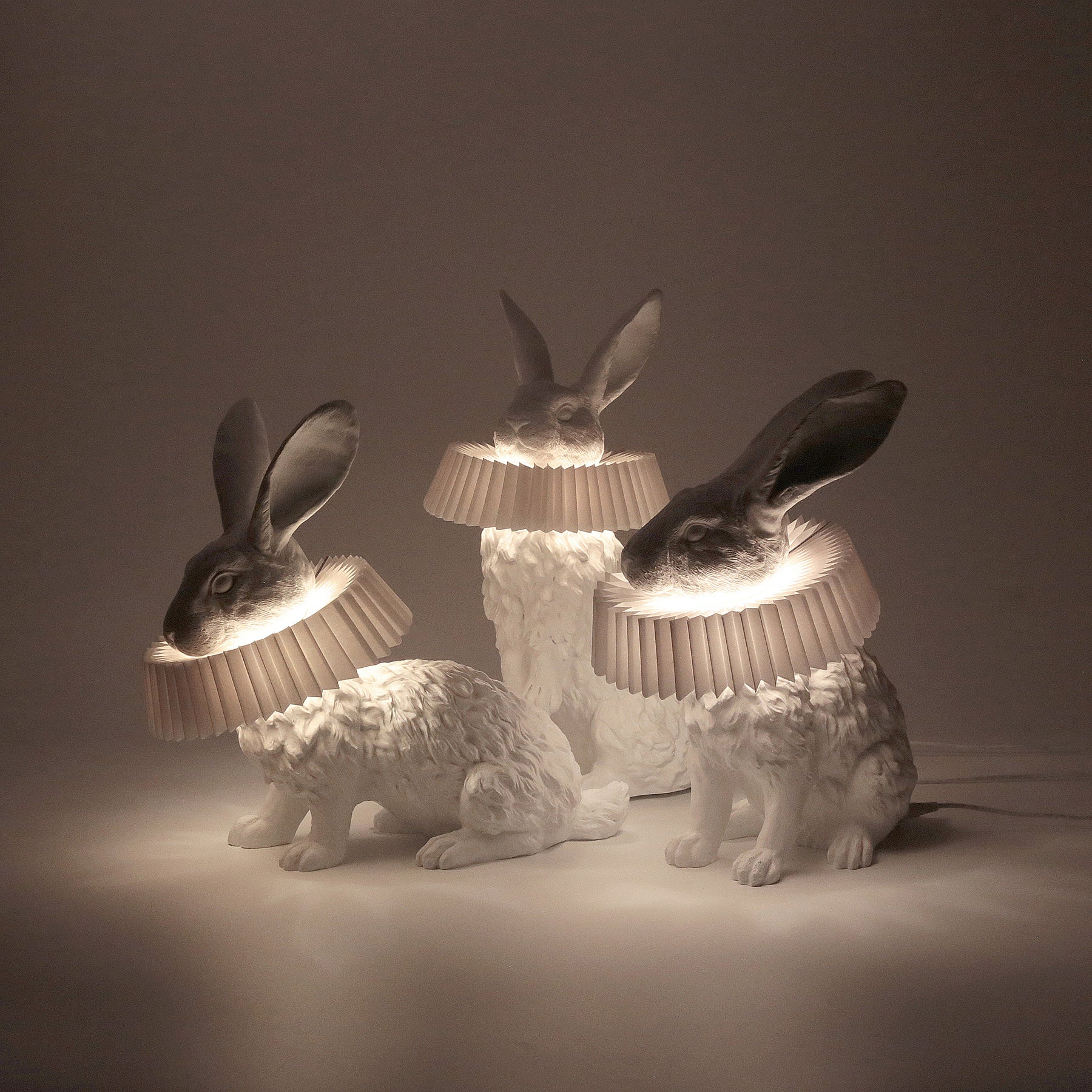 Rabbit Lamp by White Sculpture Decor to Table and Bedside Lamp in the Peace and Naturality