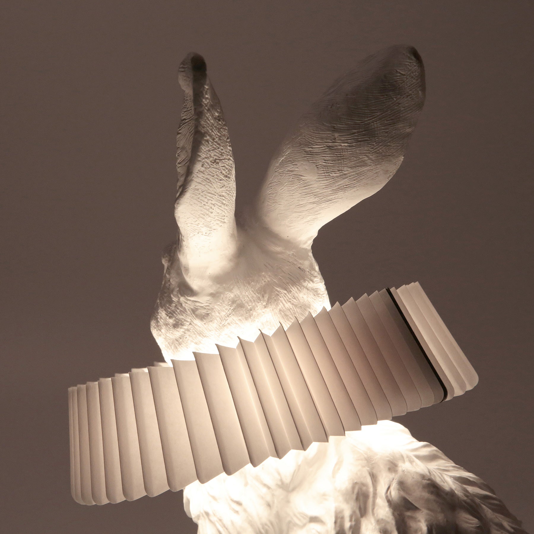 Rabbit Lamp by White Sculpture Decor to Table and Bedside Lamp in the Peace and Naturality