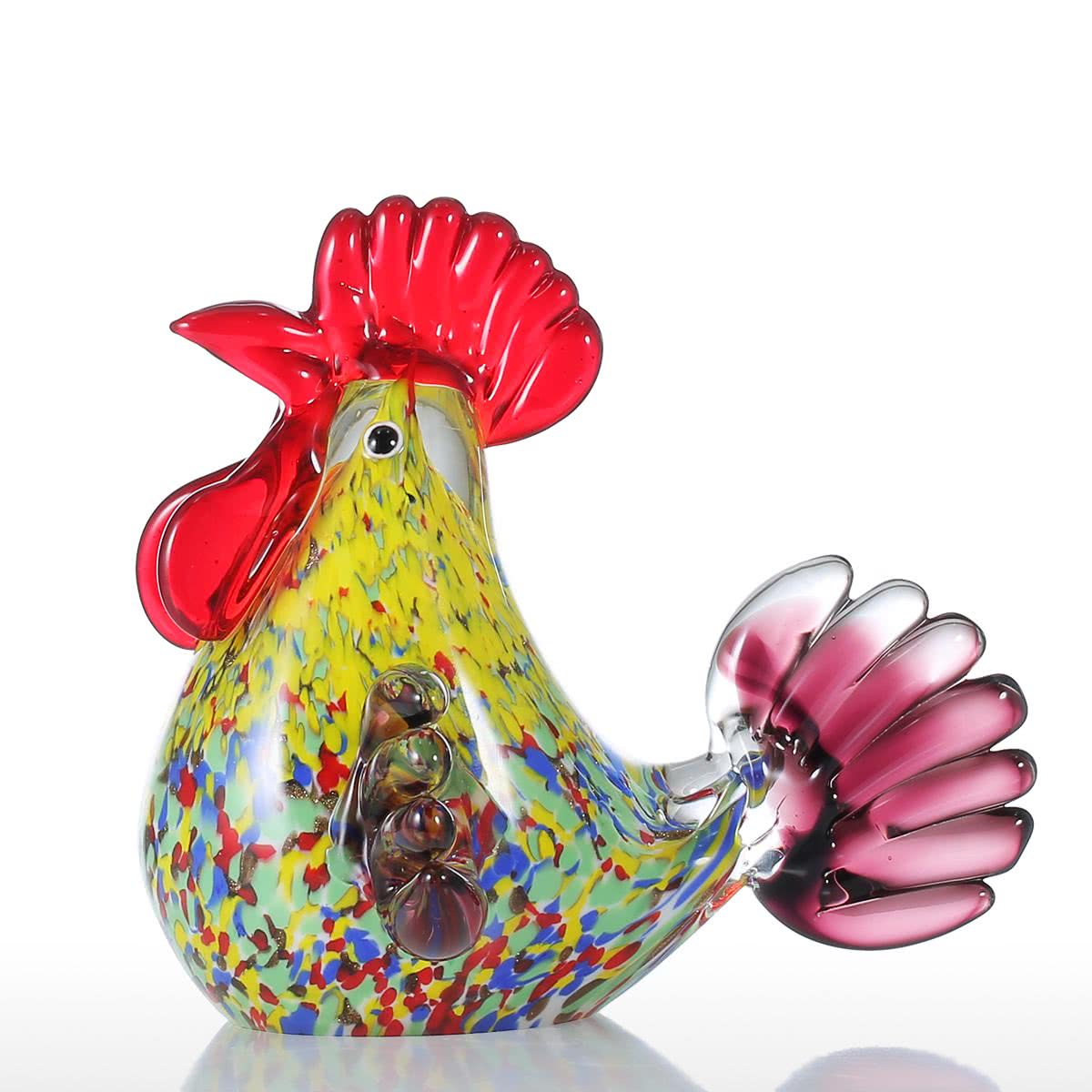 Rooster Decor or Chicken Decor with Glass Christmas Ornaments and Blown Glass Ornaments