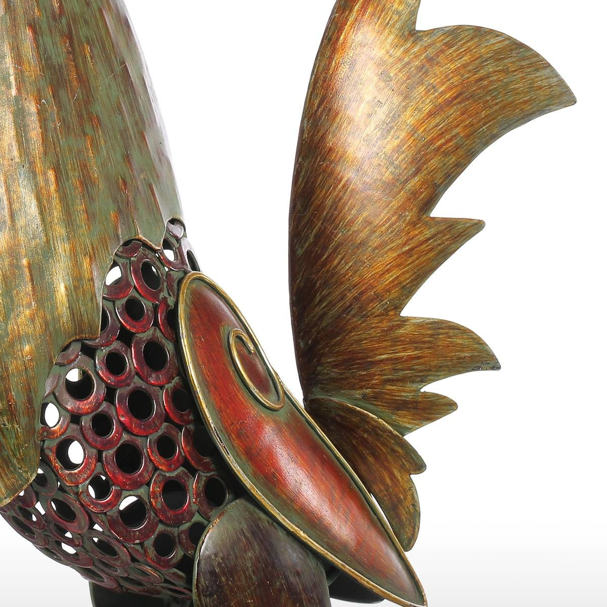 Rooster Home Decor or Metal Rooster Decor with Rustic Christmas Decor for Outdoor Christmas Decorations