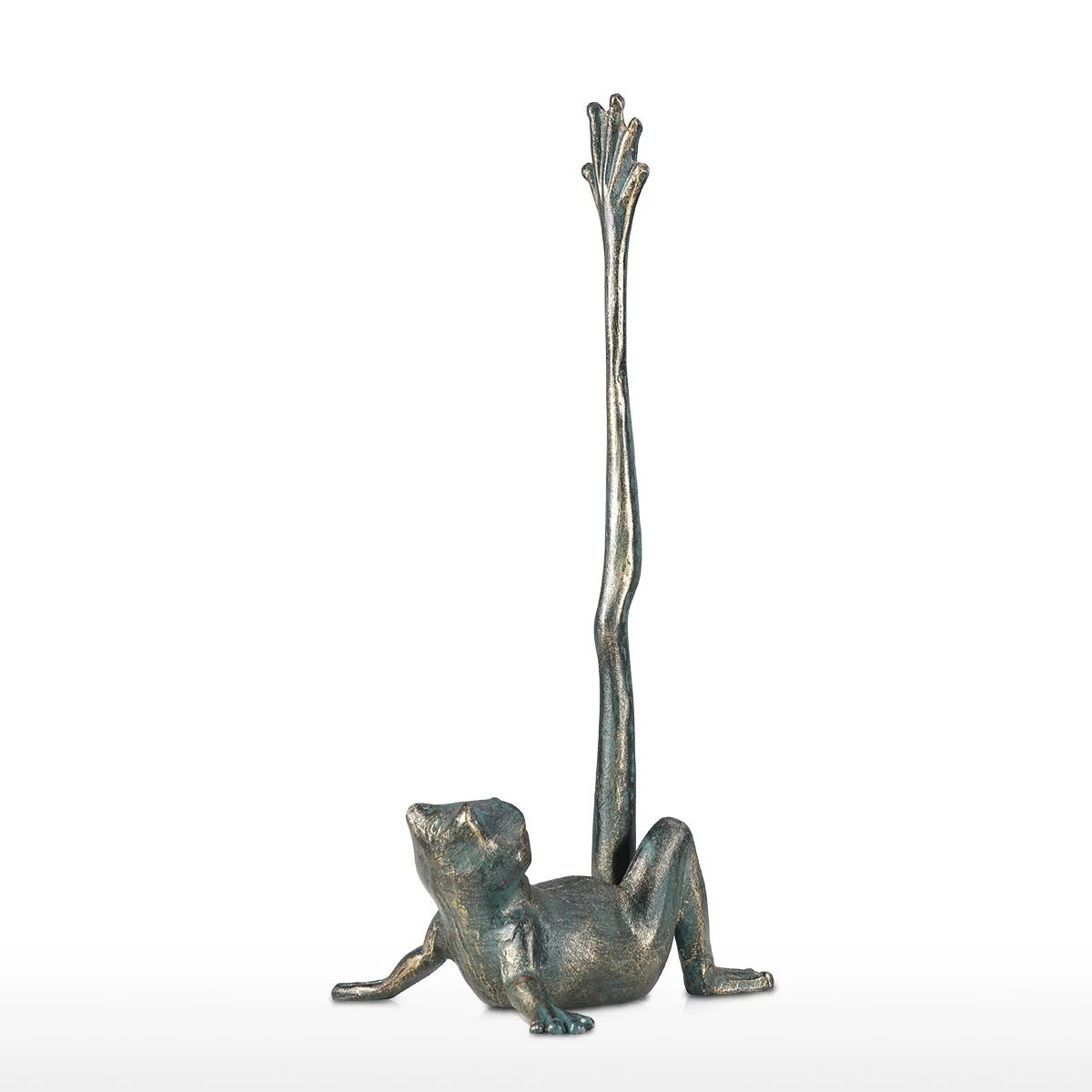 Rustic Toilet Paper Holder and Bathroom Paper Towel Holder with Frog