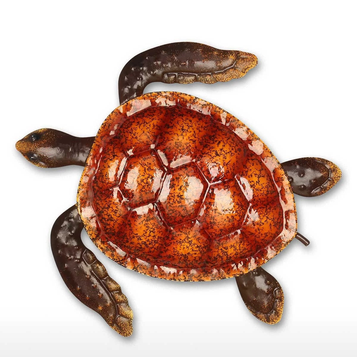 Cute and Baby Sea Turtle Wall Art Decor by Metal Ocean Figurines