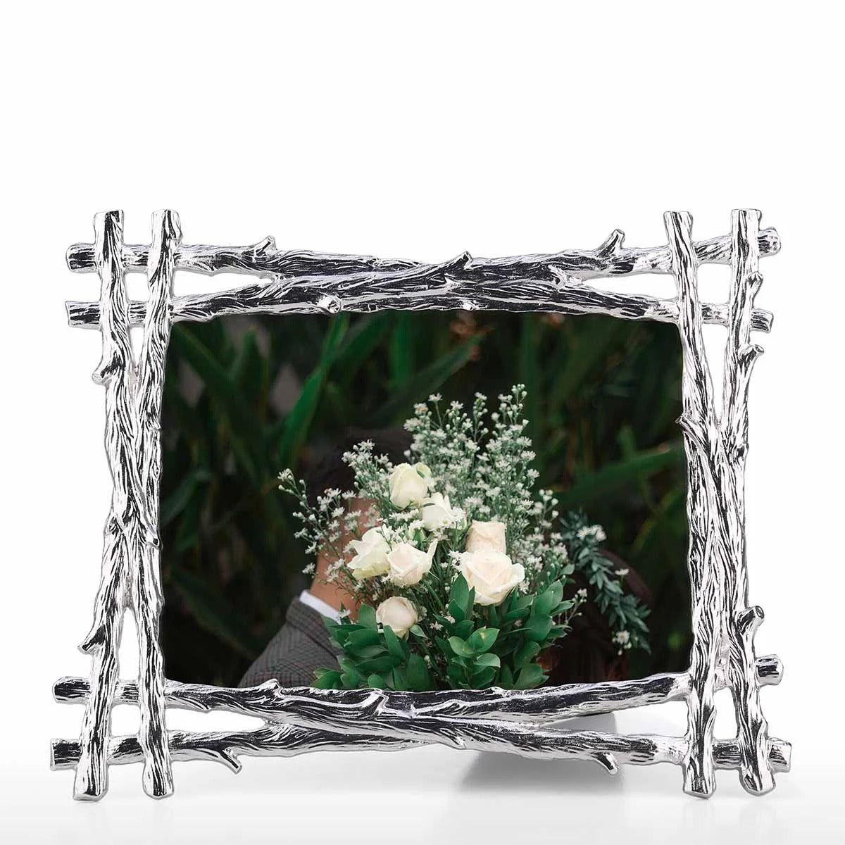 Silver Photo Frame 5X7 to Horizontal and Vertical Use