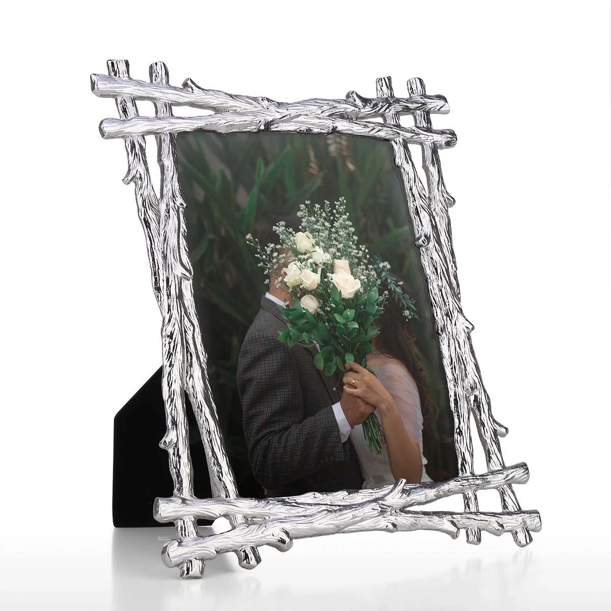 Silver Photo Frame 5X7 to Horizontal and Vertical Use