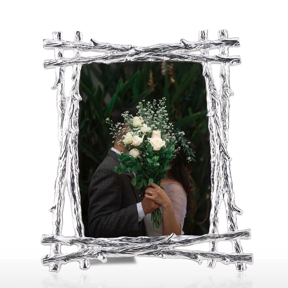 Silver Photo Frame 5X7 to Horizontal and Vertical Use