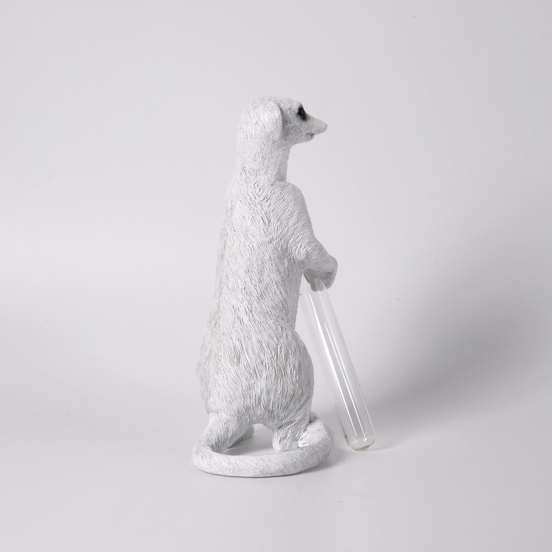 Single Stem Vase with Meerkat Ornament and Decorative Statue