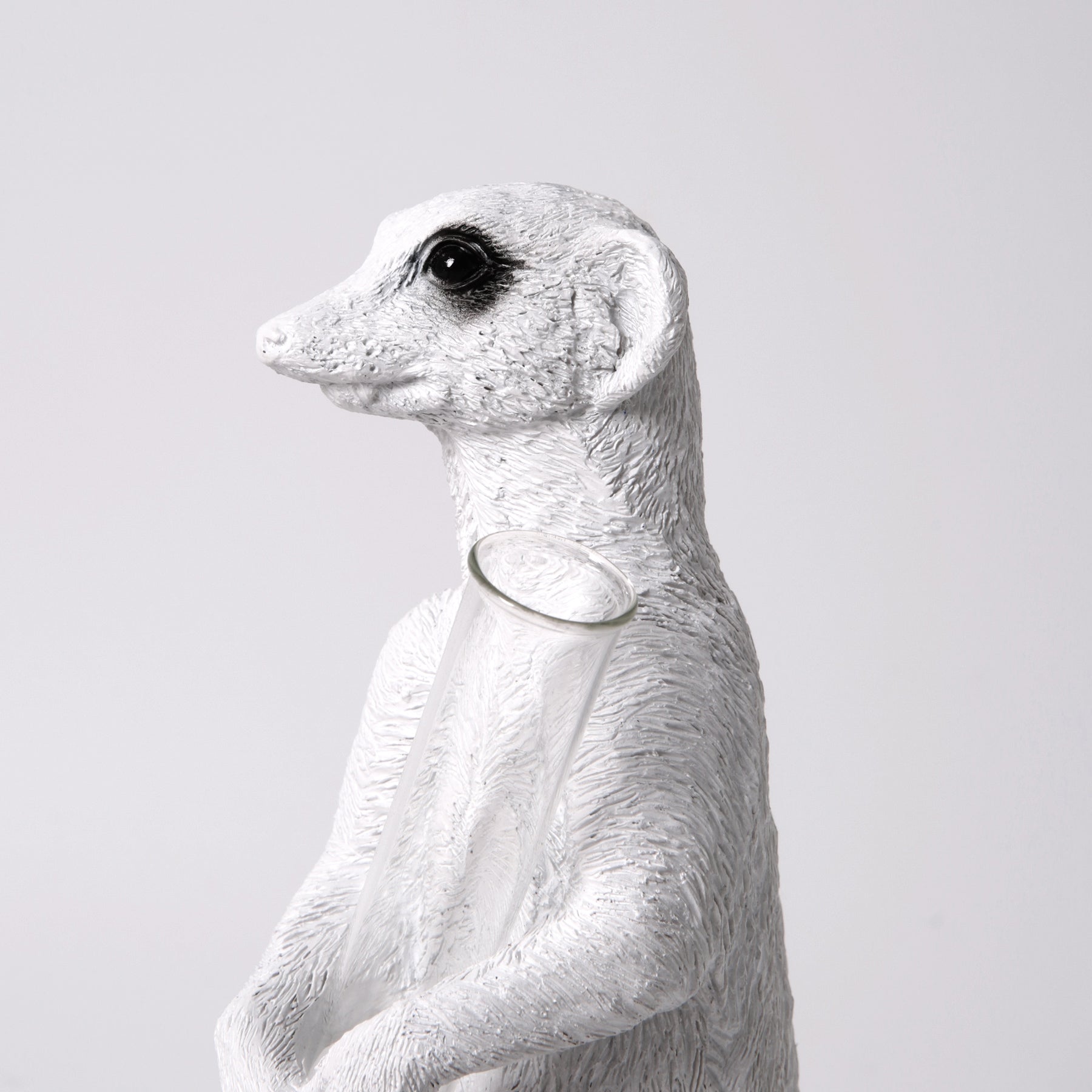 Single Stem Vase with Meerkat Ornament and Decorative Statue