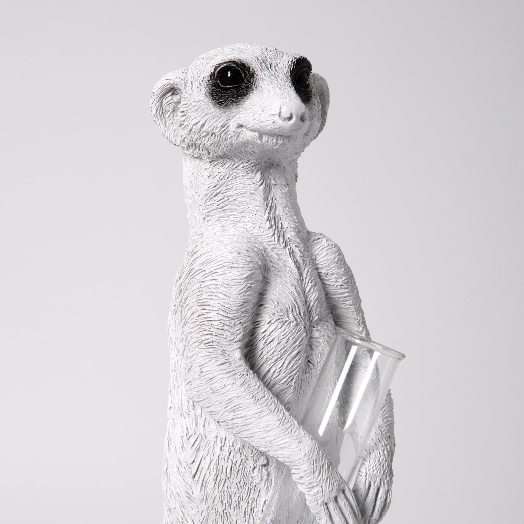 Single Stem Vase with Meerkat Ornament and Decorative Statue