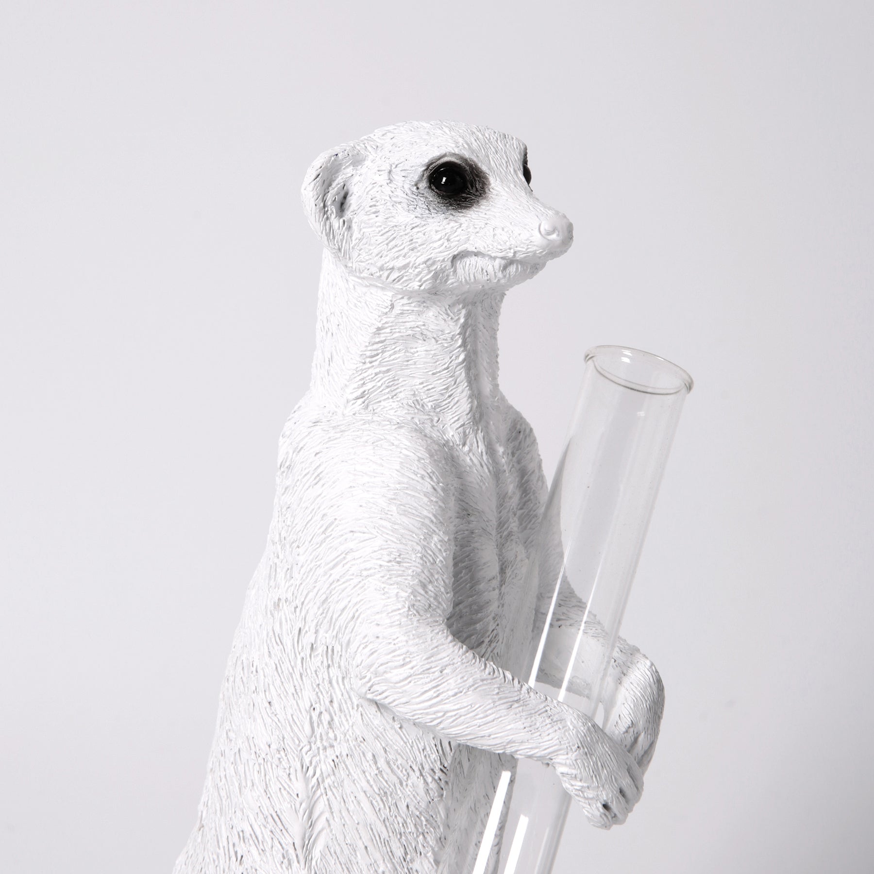 Single Stem Vase with Meerkat Ornament and Decorative Statue