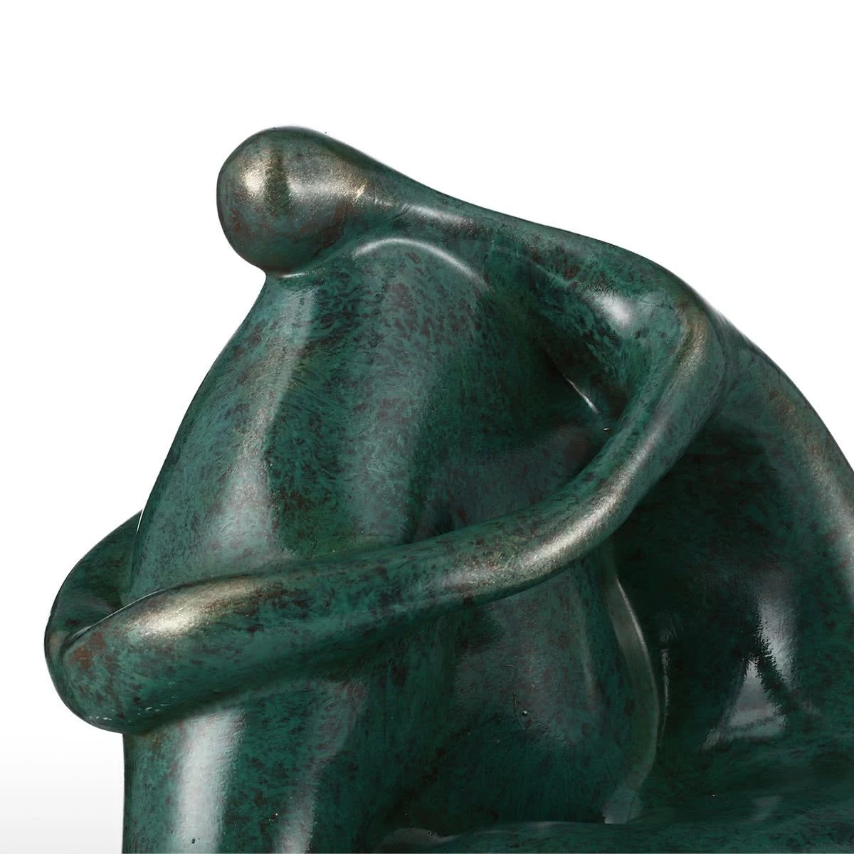 Skulptur Kvinna Tänkande till Gröna Inredningsdetaljer