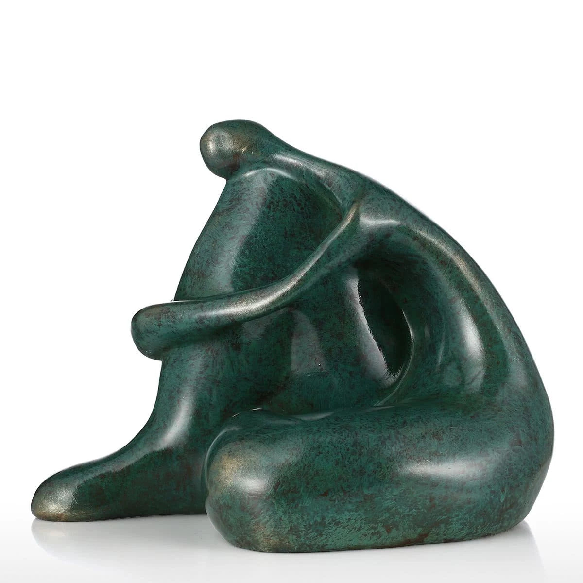 Skulptur Kvinna Tänkande till Gröna Inredningsdetaljer